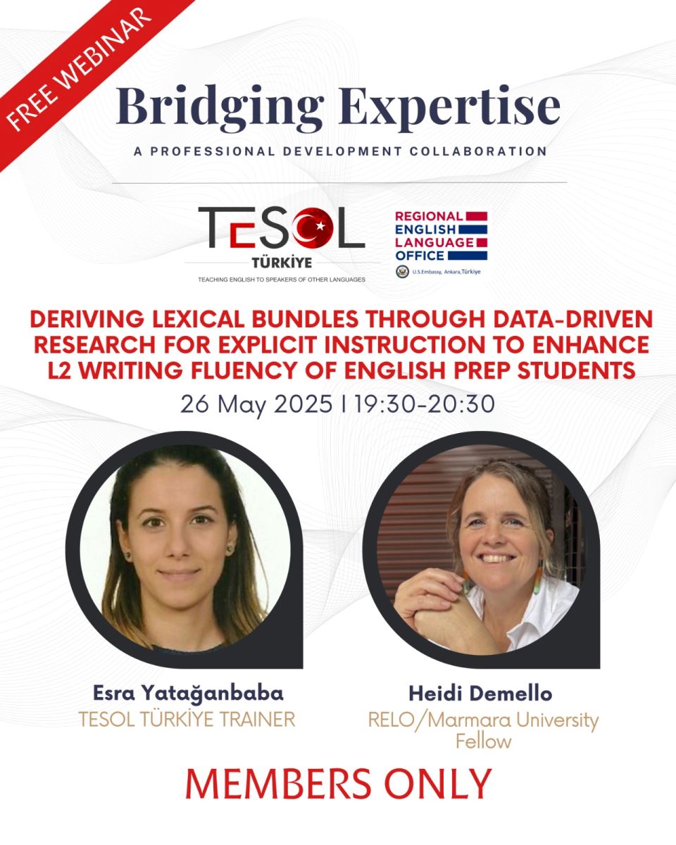 📢 Free Webinar for TESOL Türkiye Members!