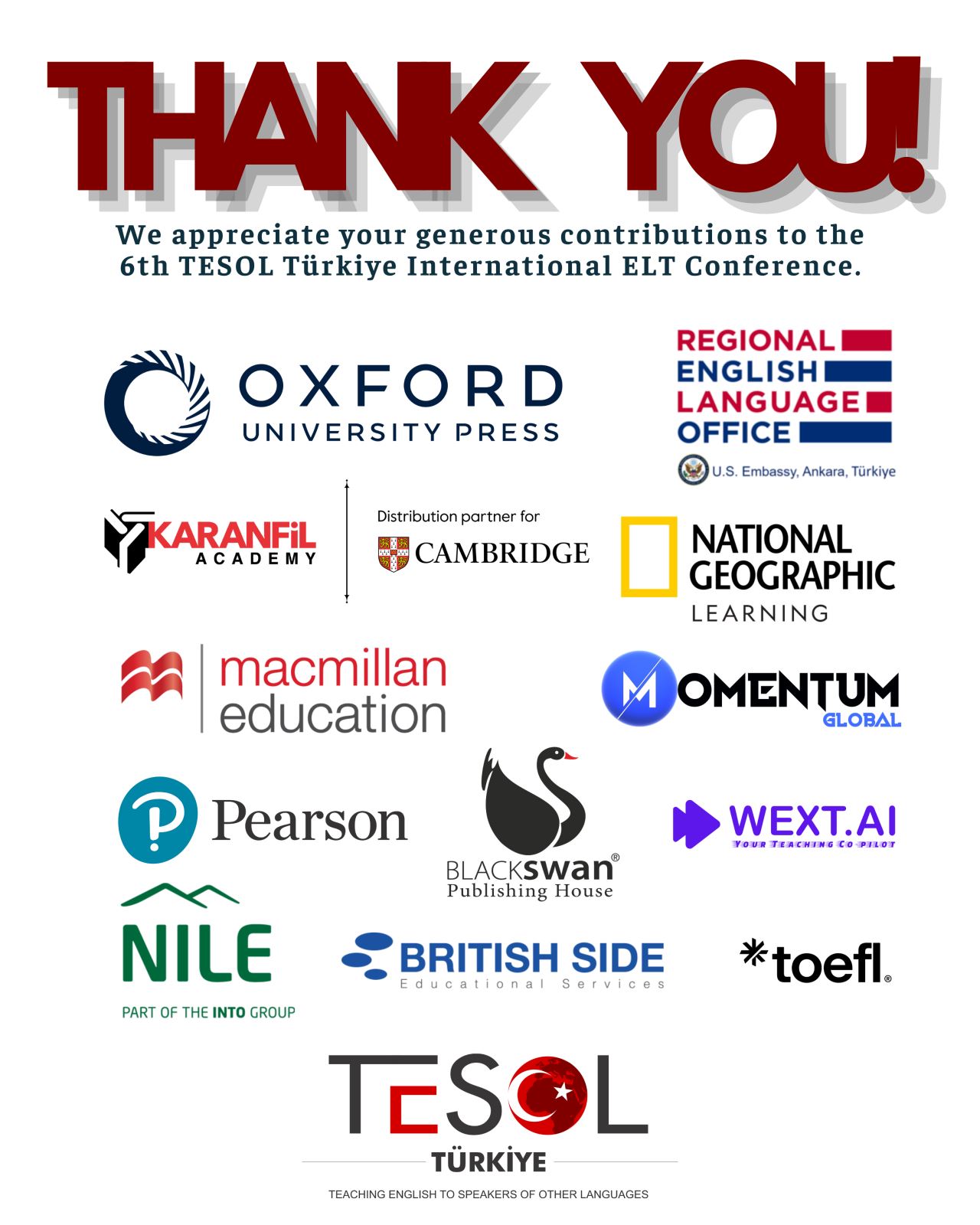OUR SOLUTION PARTNERS AT THE 6TH TESOL TÜRKİYE INTERNATIONAL ELT CONFERENCE